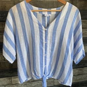 NWT! Gap Blue and White Striped Top